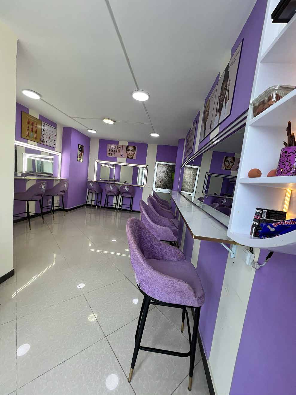 Nail and makeup stations