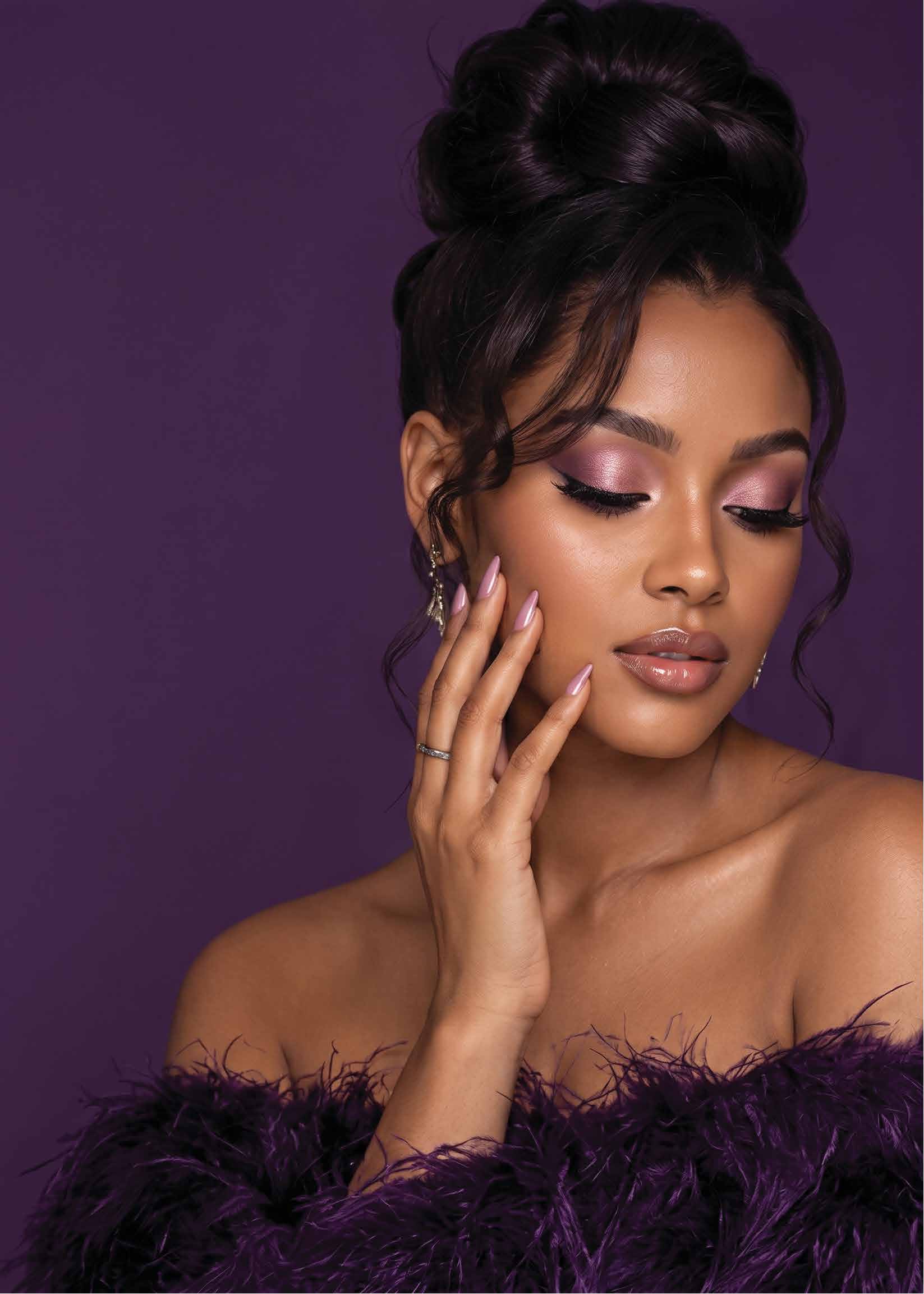 IVA beauty student with professional makeup